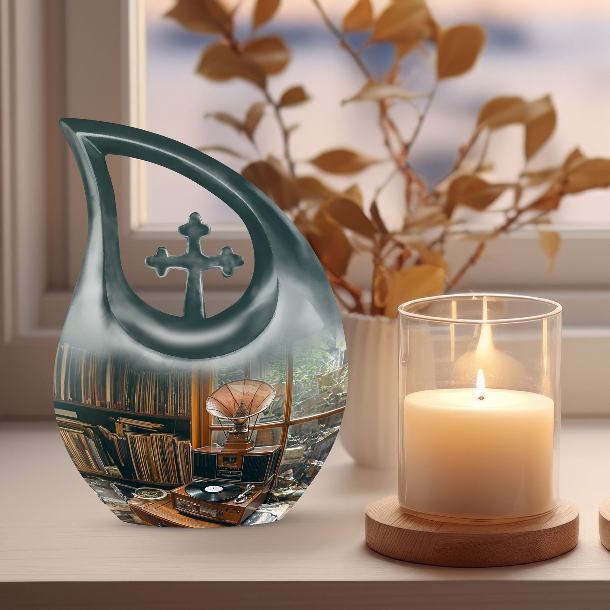 Gramophone Urns For Ashes - Small Urns For Human Ashes Adult Male