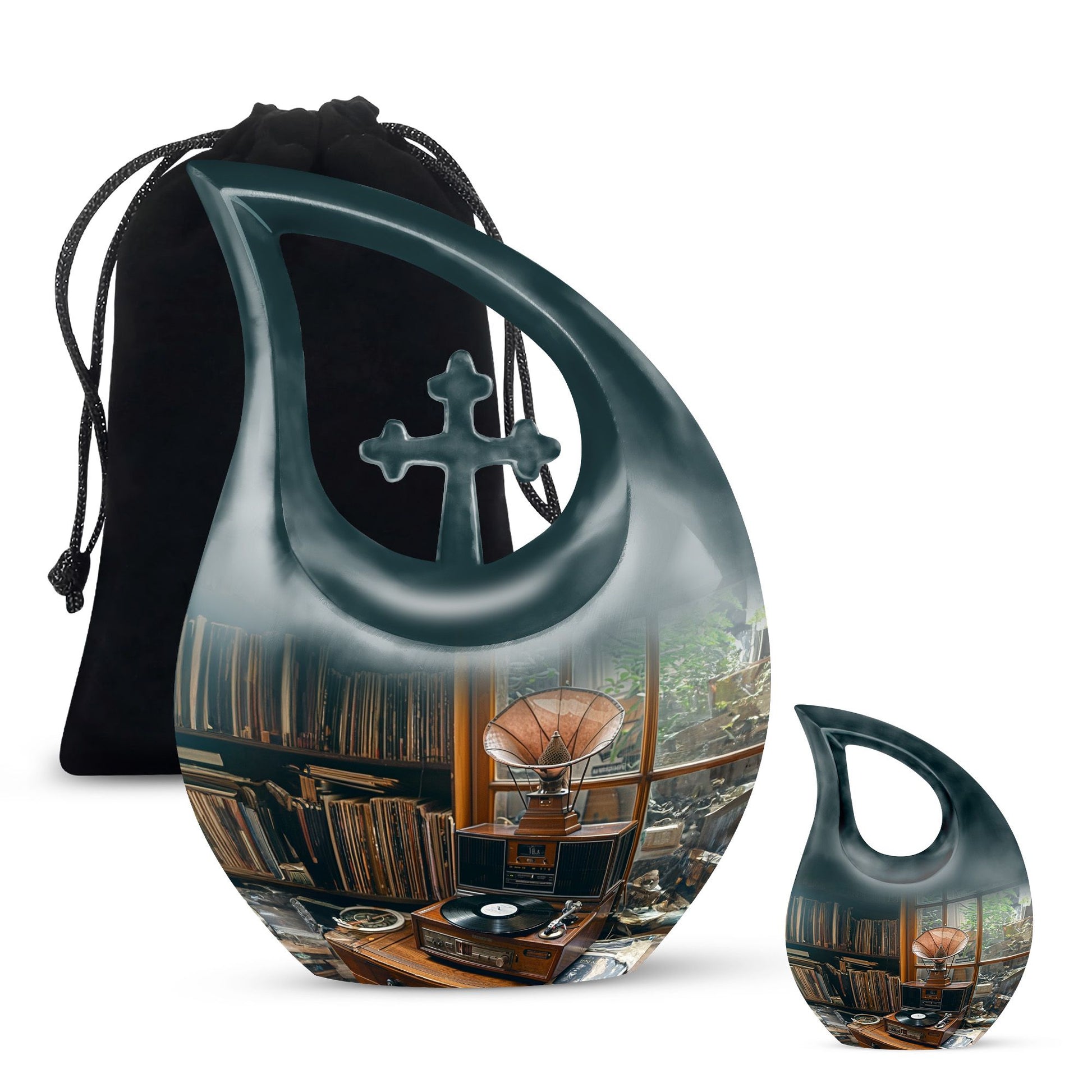 Gramophone Urns For Ashes - Small Urns For Human Ashes Adult Male
