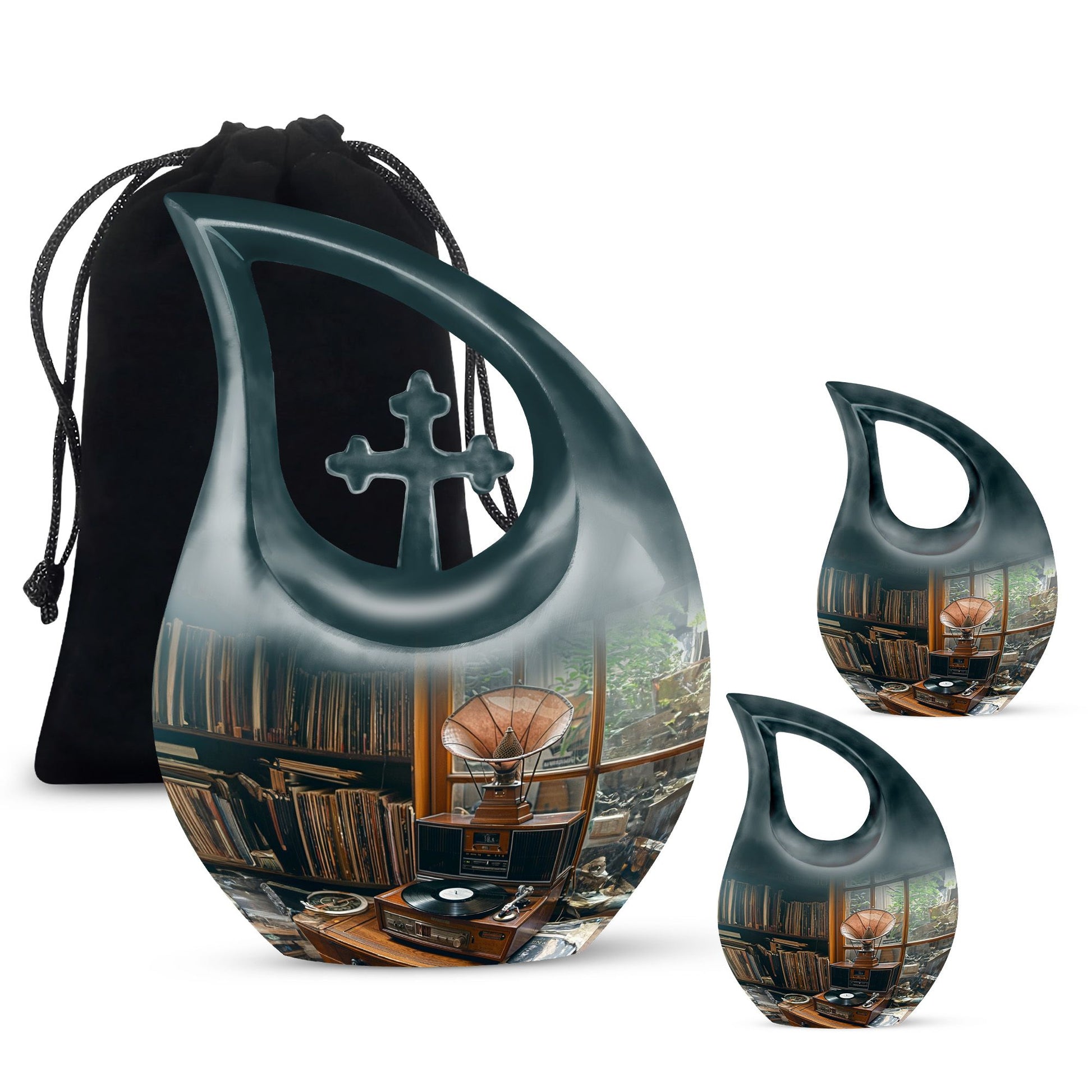 Gramophone Urns For Ashes - Small Urns For Human Ashes Adult Male