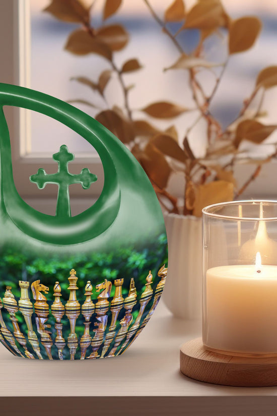 Chess Urns For Ashes - Funeral Decor Urn - Memorial Urn