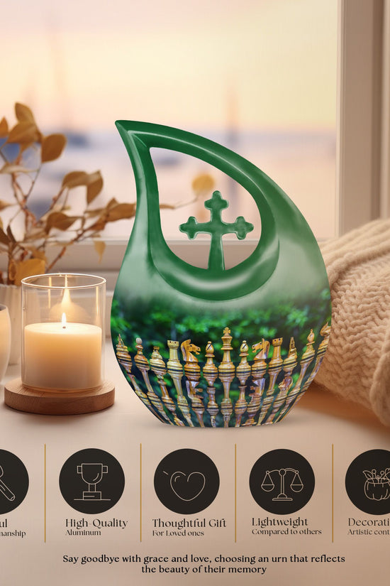 Chess Urns For Ashes - Funeral Decor Urn - Memorial Urn
