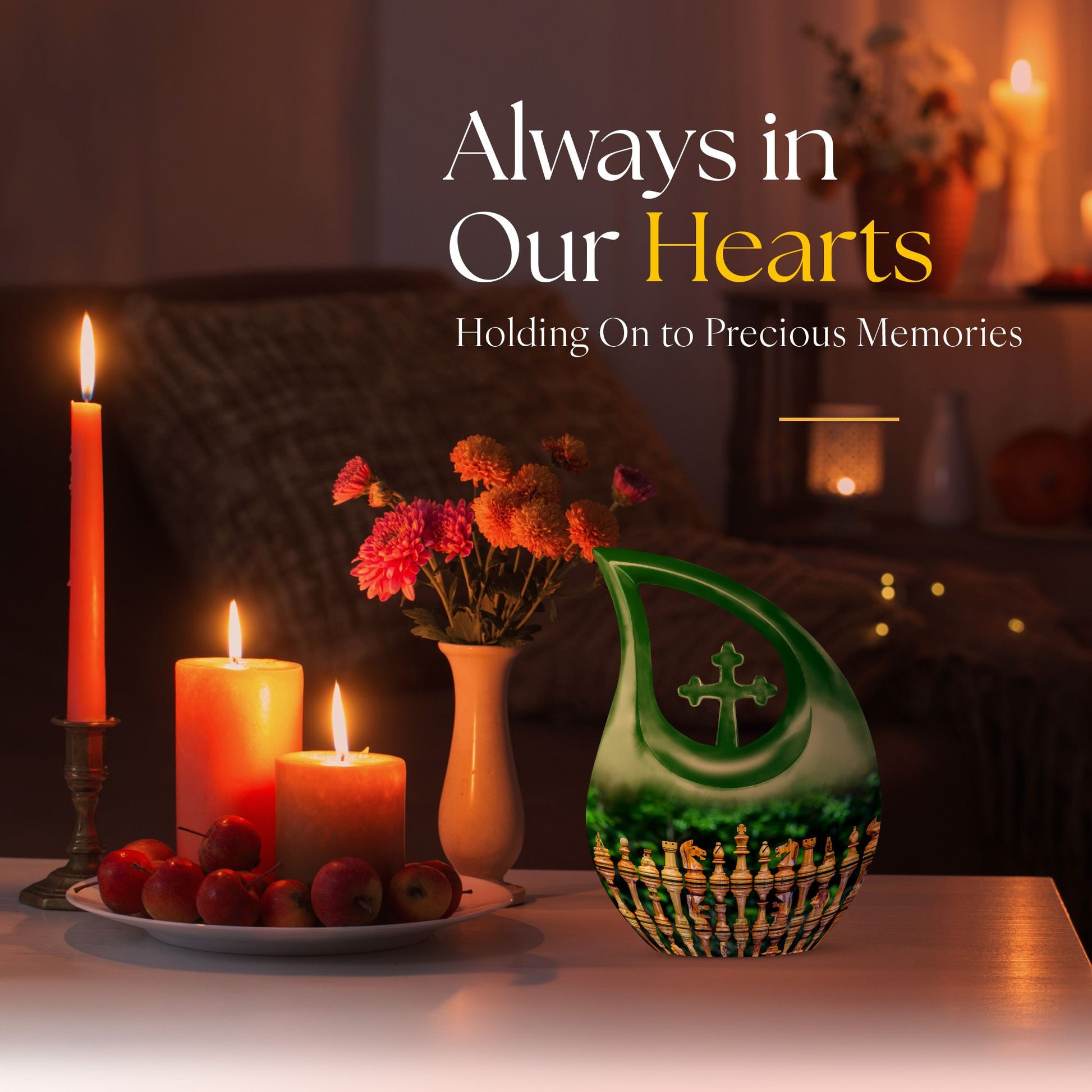 Chess Urns For Ashes - Funeral Decor Urn - Memorial Urn