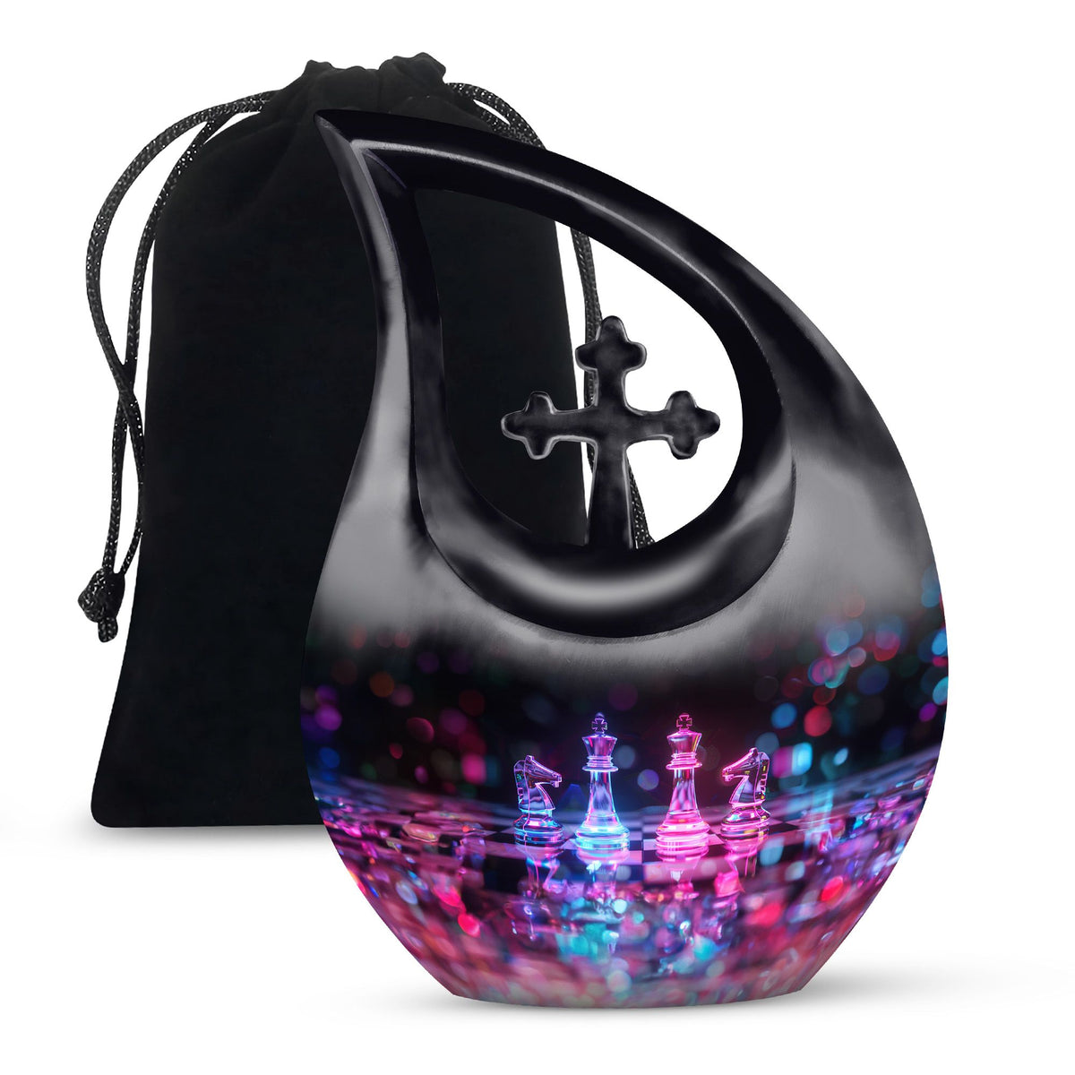 Chess Urns For Ashes - Cremation Urns Large & Small Combo