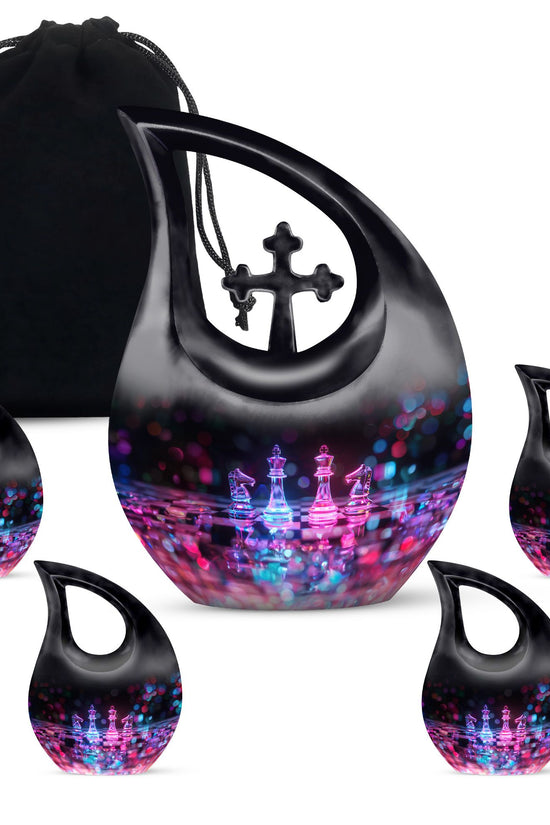 Chess Urns For Ashes - Cremation Urns Large & Small Combo