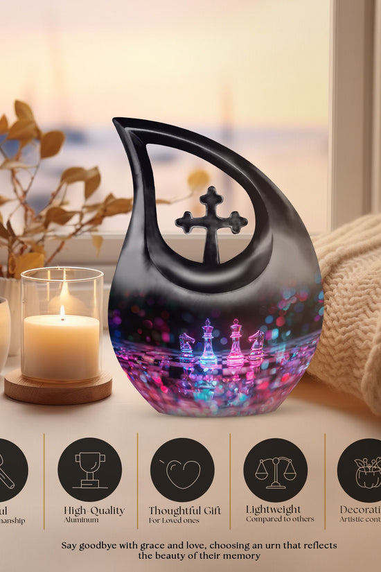 Chess Urns For Ashes - Cremation Urns Large & Small Combo