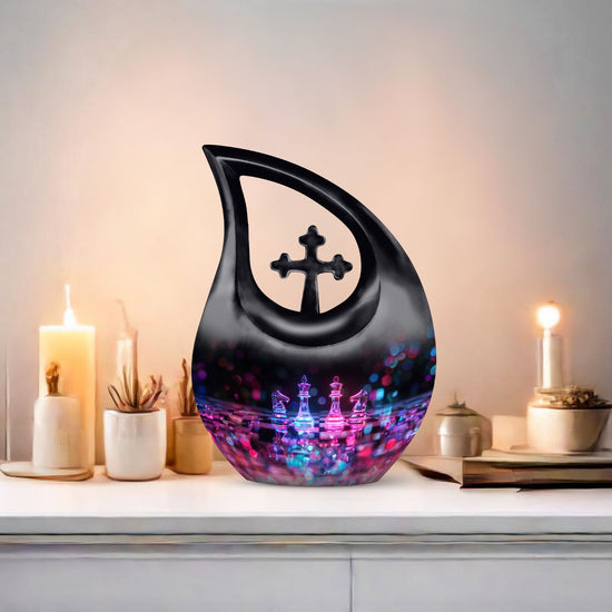 Chess Urns For Ashes - Cremation Urns Large & Small Combo
