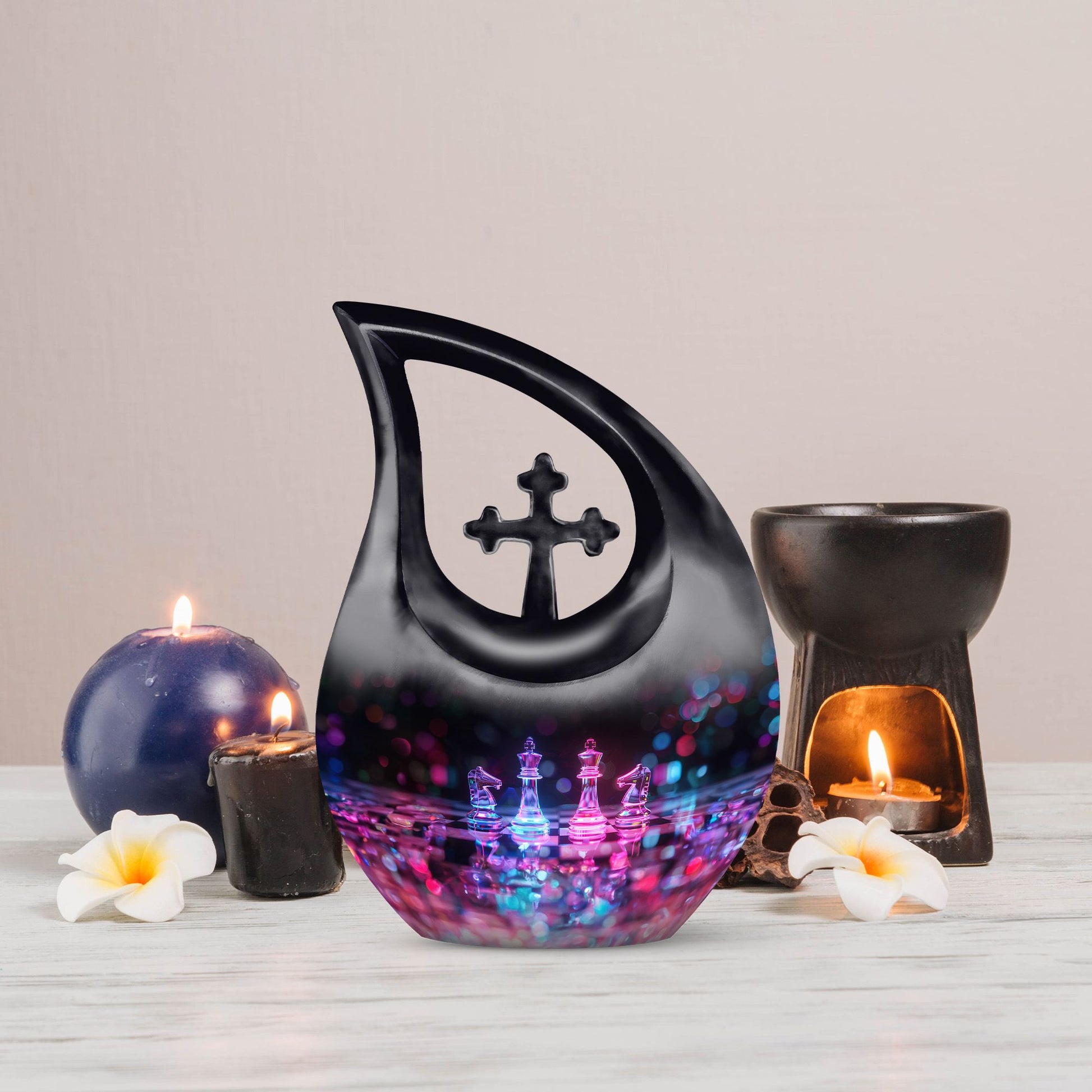 Chess Urns For Ashes - Cremation Urns Large & Small Combo