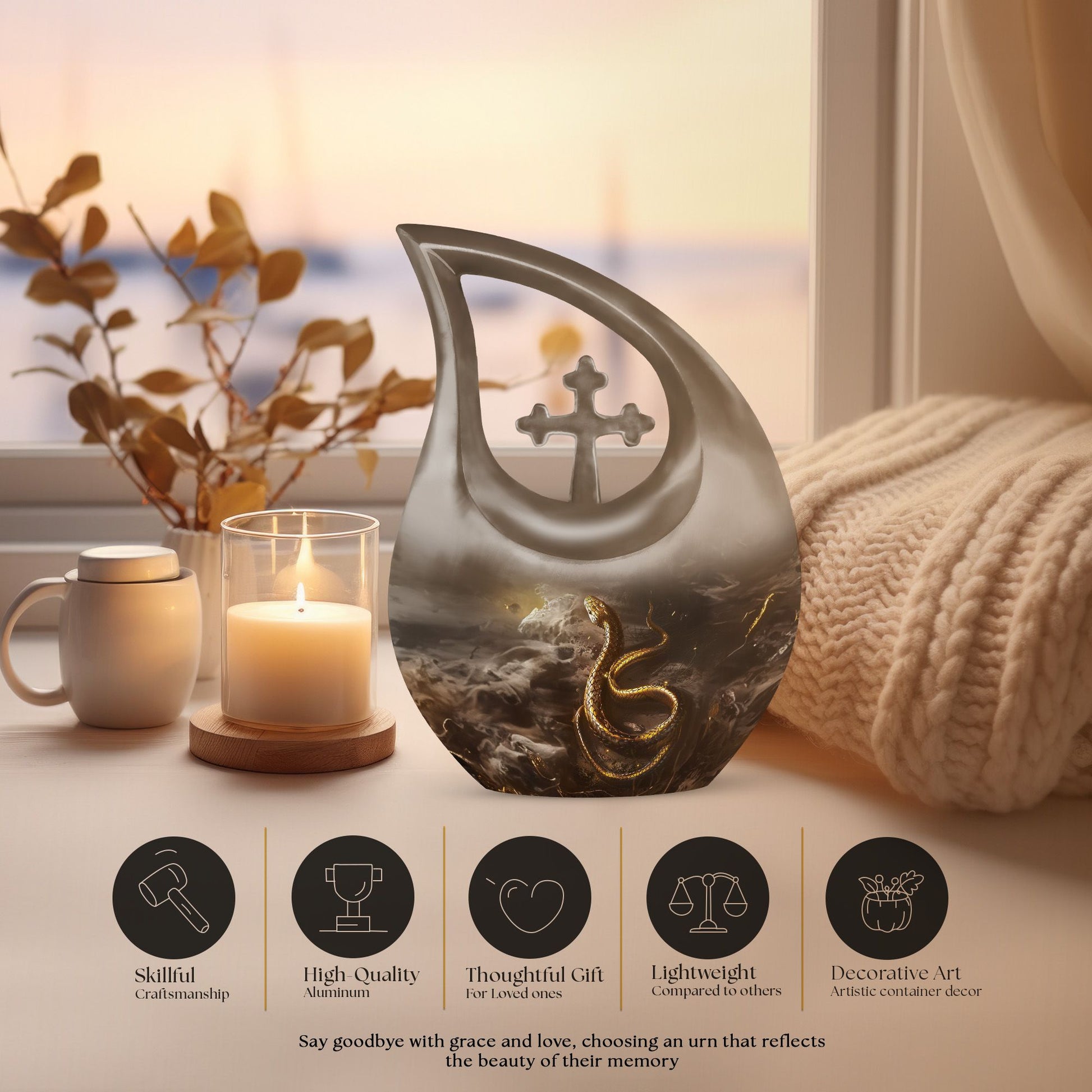 Snake Urns For Ashes - Cremation Urn For Adults