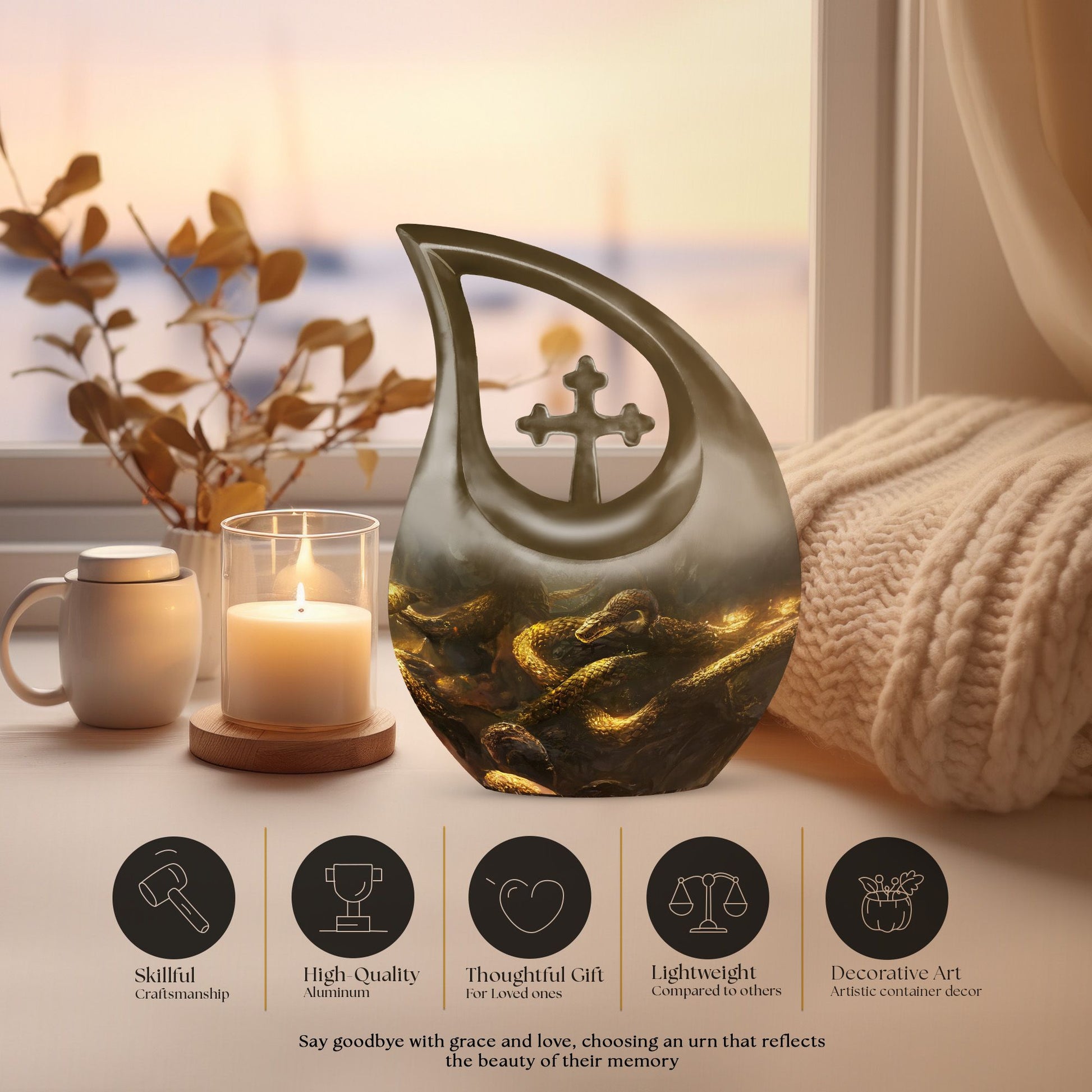 Snake Urns For Ashes - Cremation Urns For Adult Ashes