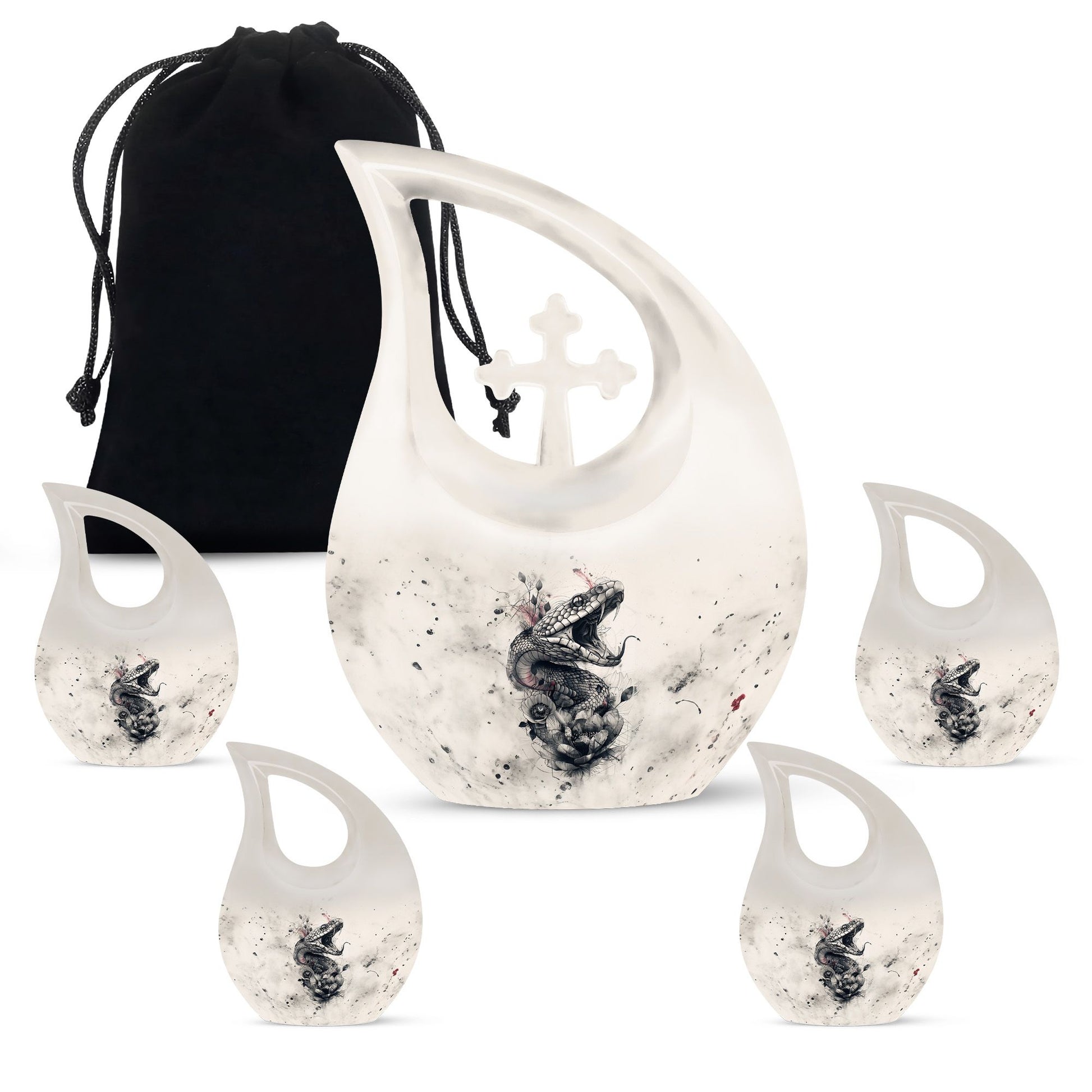 Snake Urns For Ashes - Cremation Keepsake Urns For Human Ashes Adult