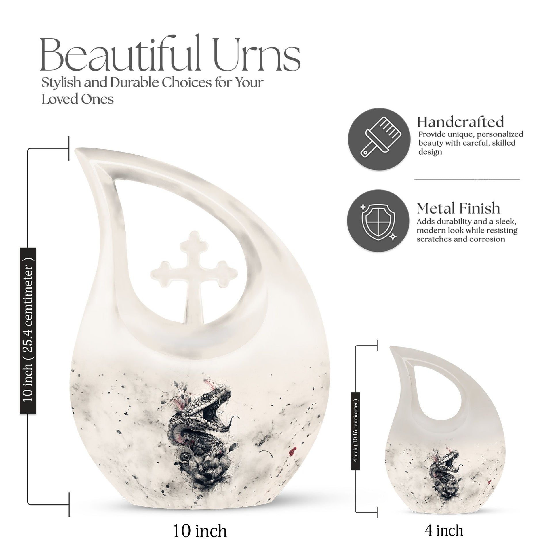 Snake Urns For Ashes - Cremation Keepsake Urns For Human Ashes Adult