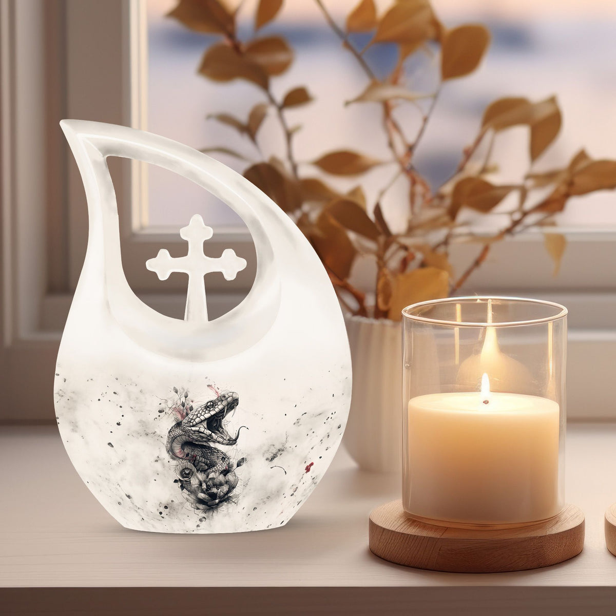 Snake Urns For Ashes - Cremation Keepsake Urns For Human Ashes Adult