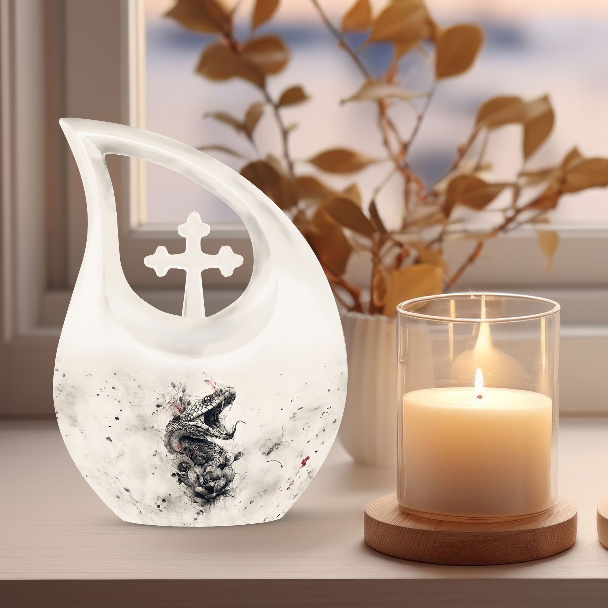 Snake Urns For Ashes - Cremation Keepsake Urns For Human Ashes Adult
