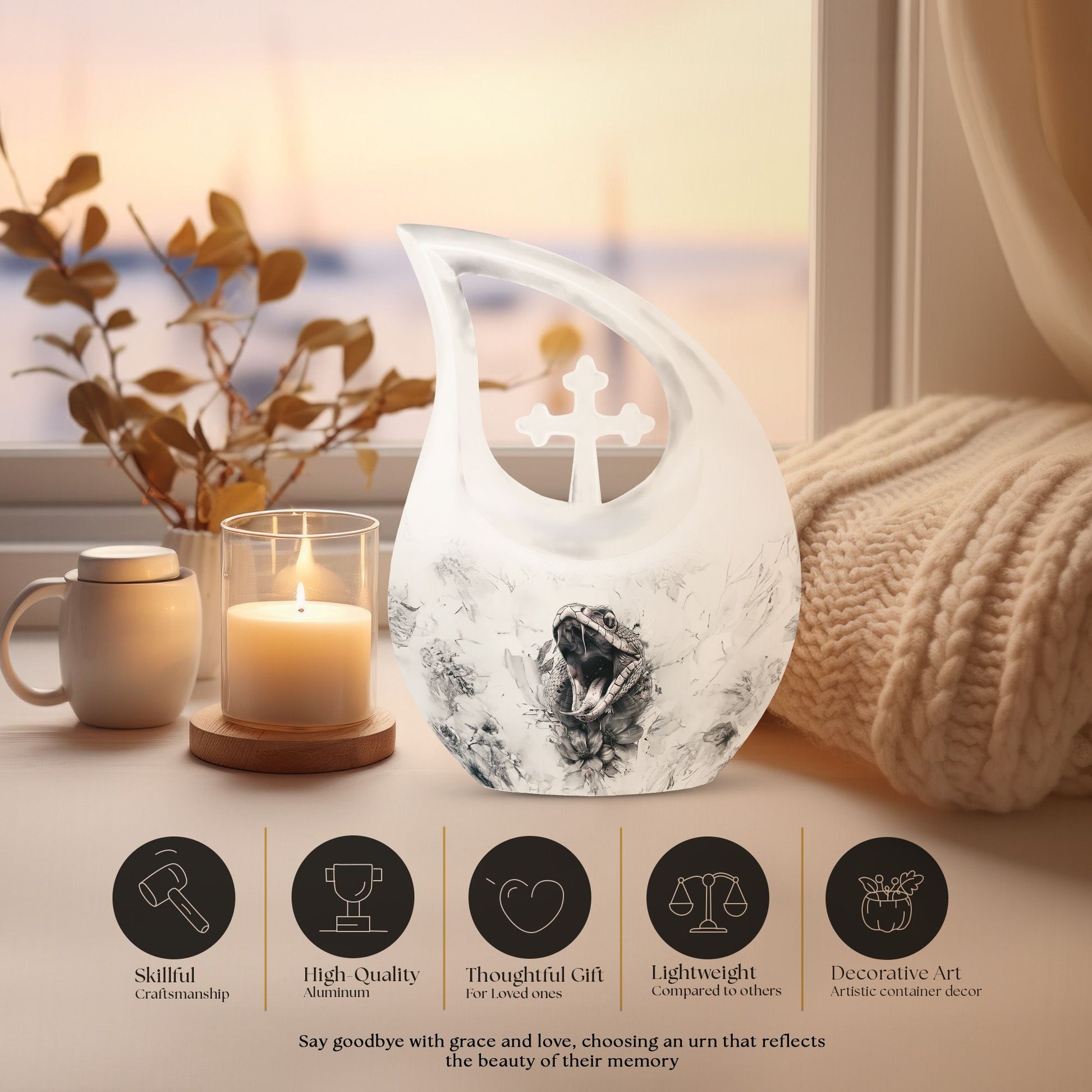 Snake Urns For Ashes - Small Urns For Cremation Ashes