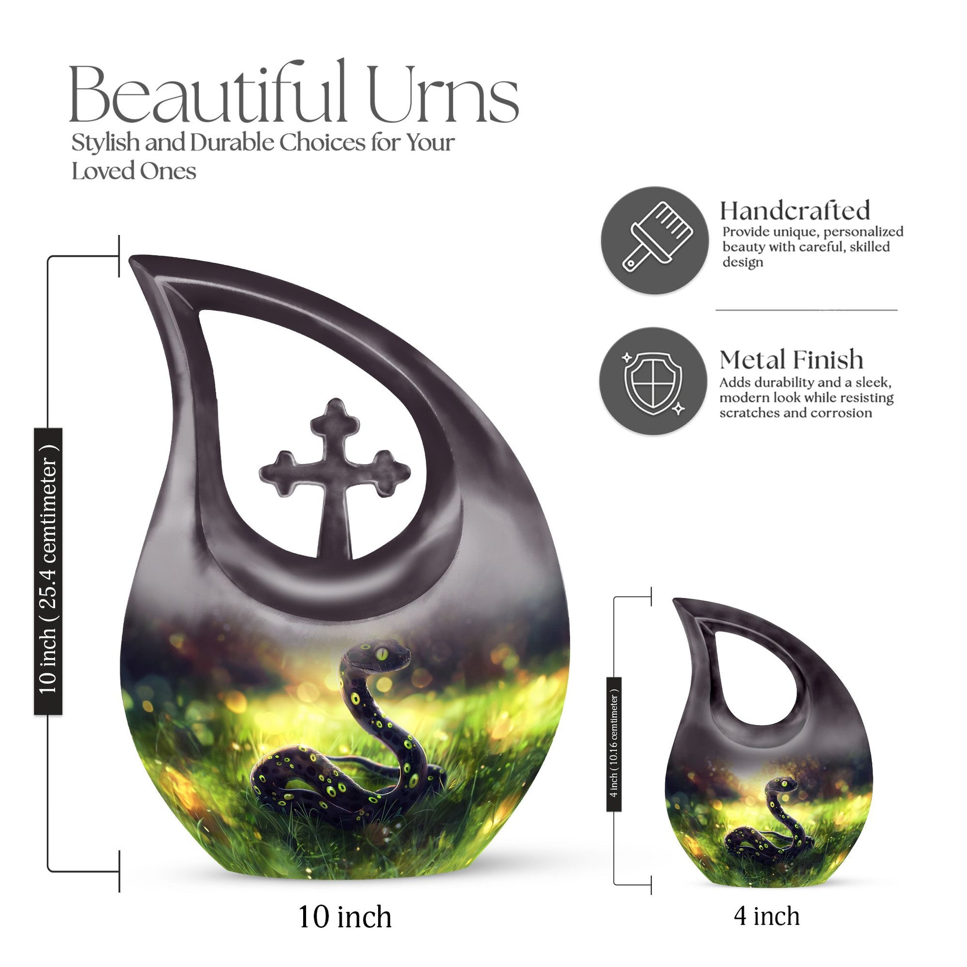 Snake Urns For Ashes - Mini Cremation Urns
