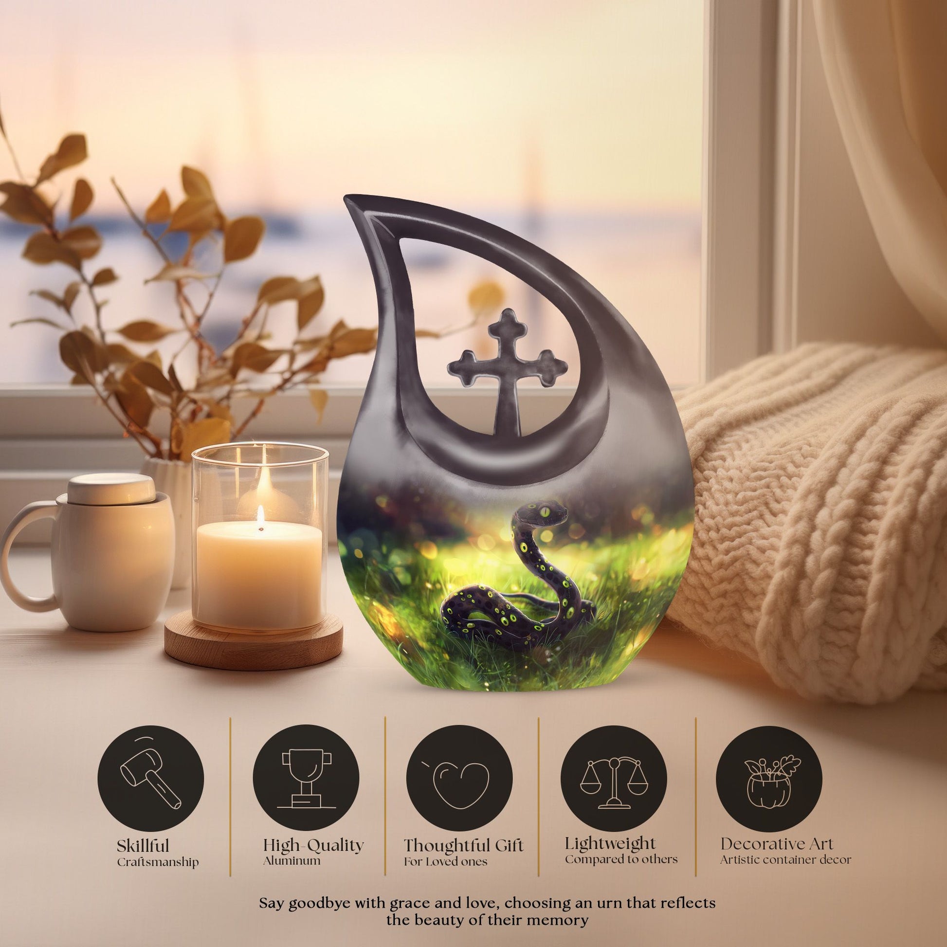 Snake Urns For Ashes - Mini Cremation Urns