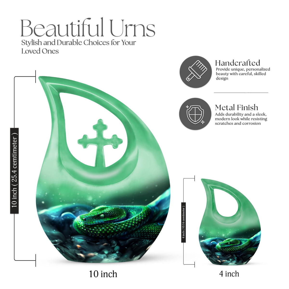 Snake Urns For Ashes - Adult Size Cremation Urns