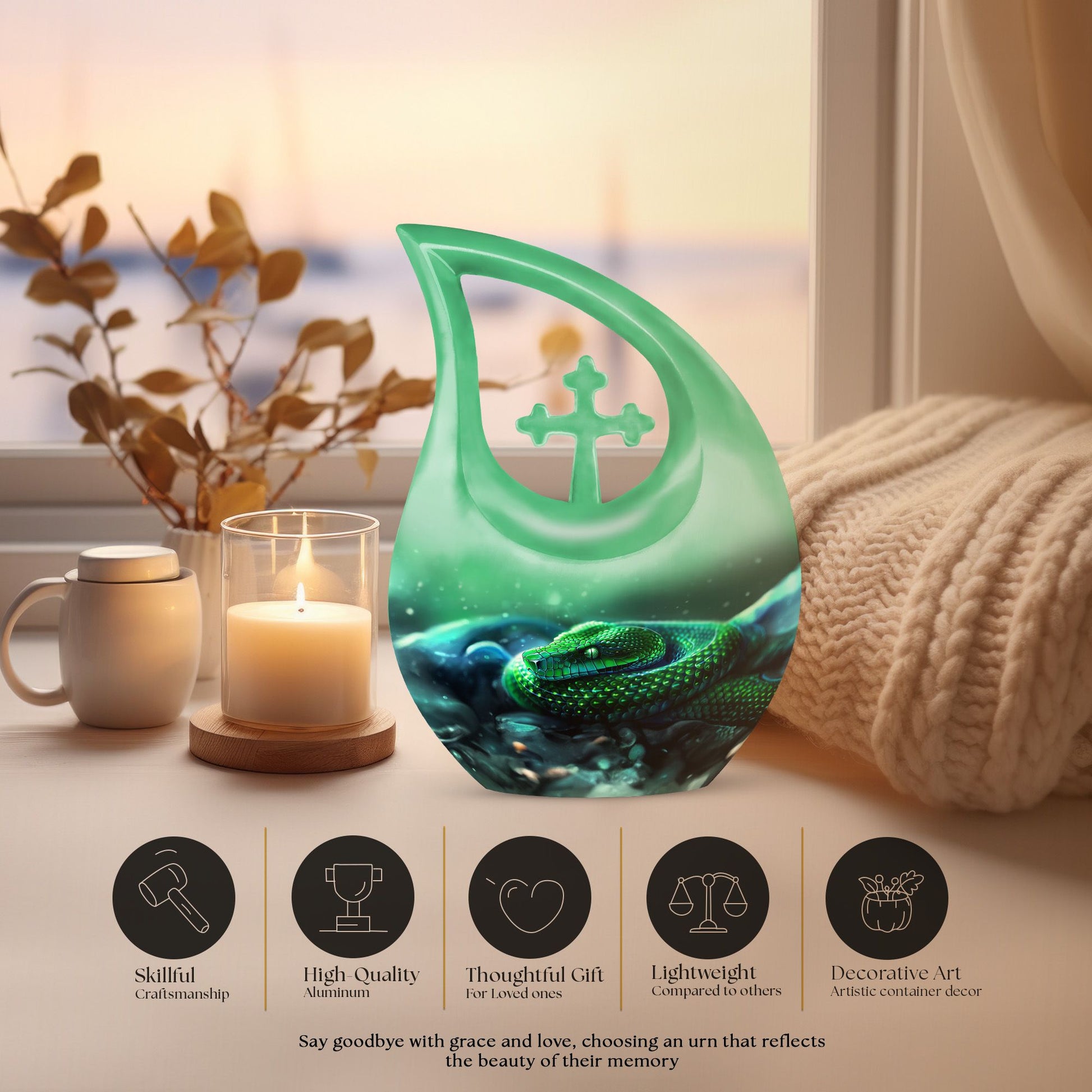 Snake Urns For Ashes - Adult Size Cremation Urns