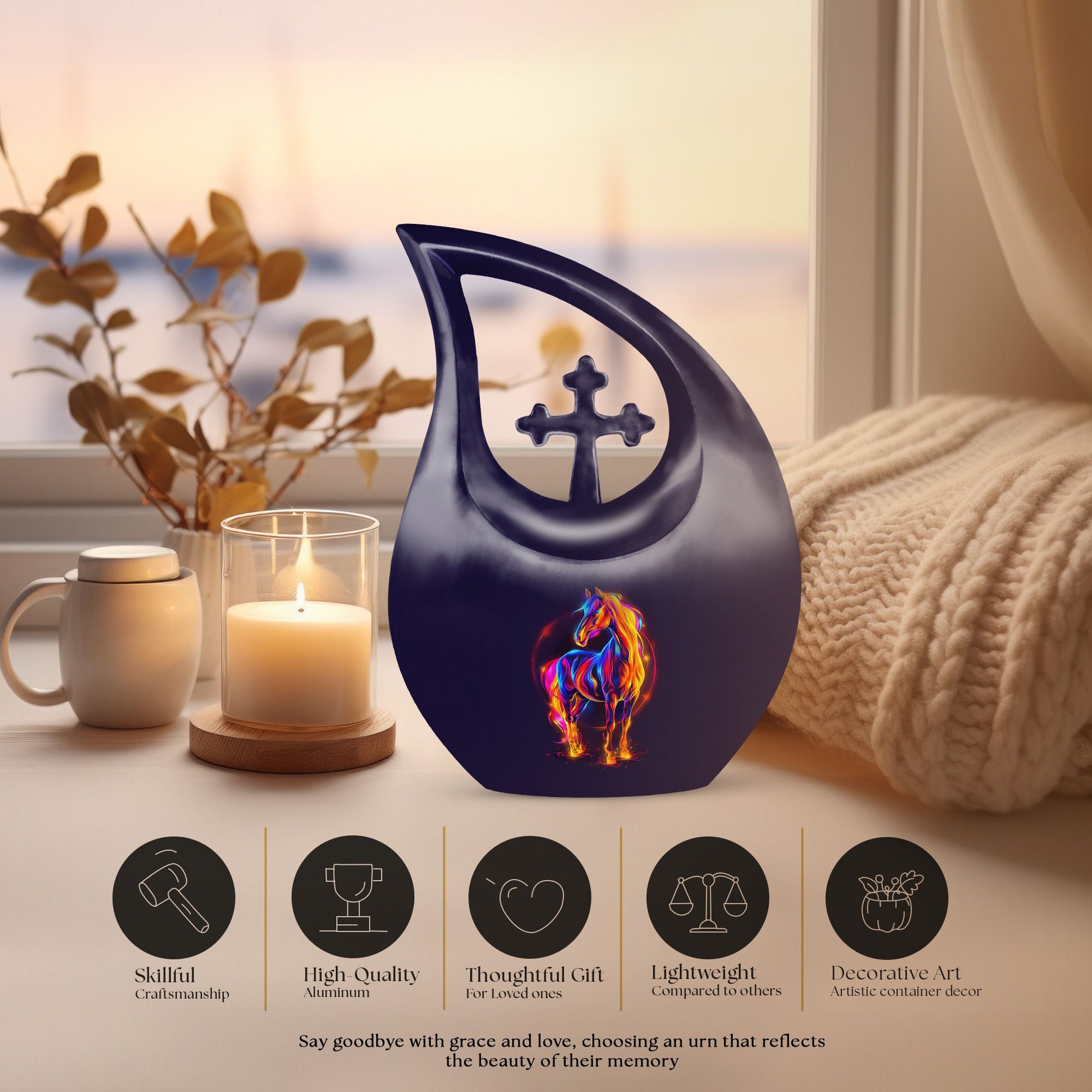 Horse Urns For Ashes - Cremation Ashes Urns Combo