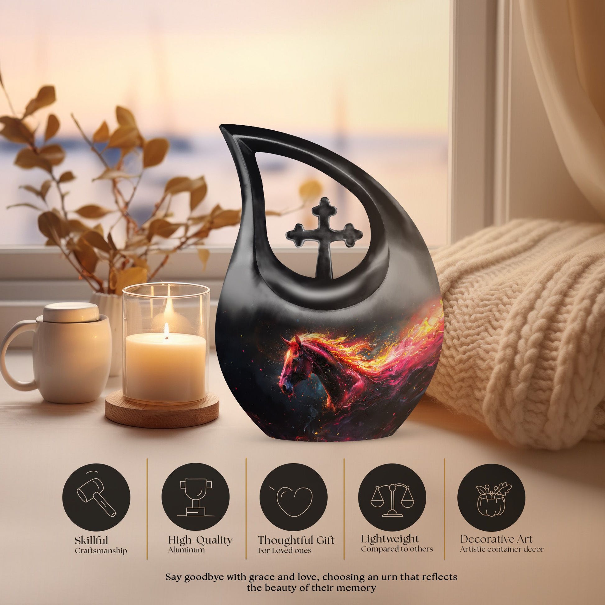 Horse Urns For Ashes - Cremation Mini Urn