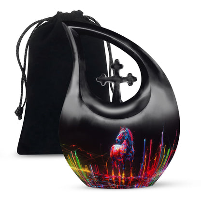 Horse Theme Memorial Urn - Funeral Urn For Male & Female Ashes