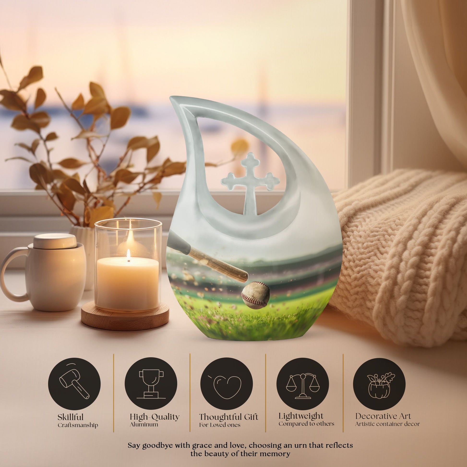Baseball Urns For Ashes - Adult Cremation Urns For Human Ashes