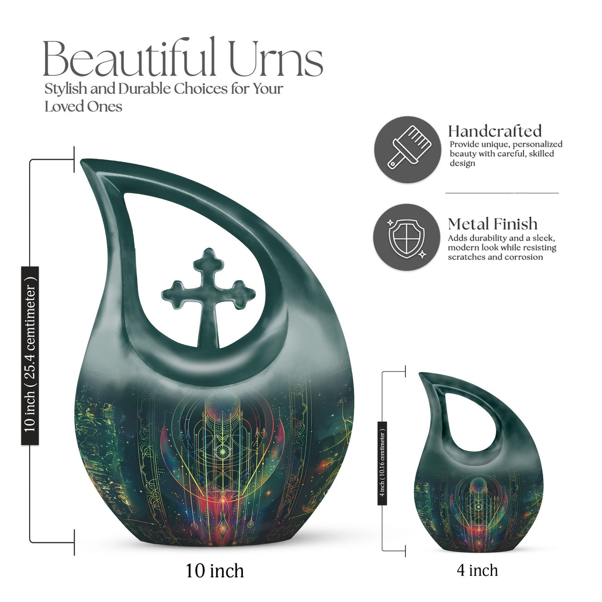 Zodiac Urns For Ashes - Cremation Urns For Human Ashes Adult Black