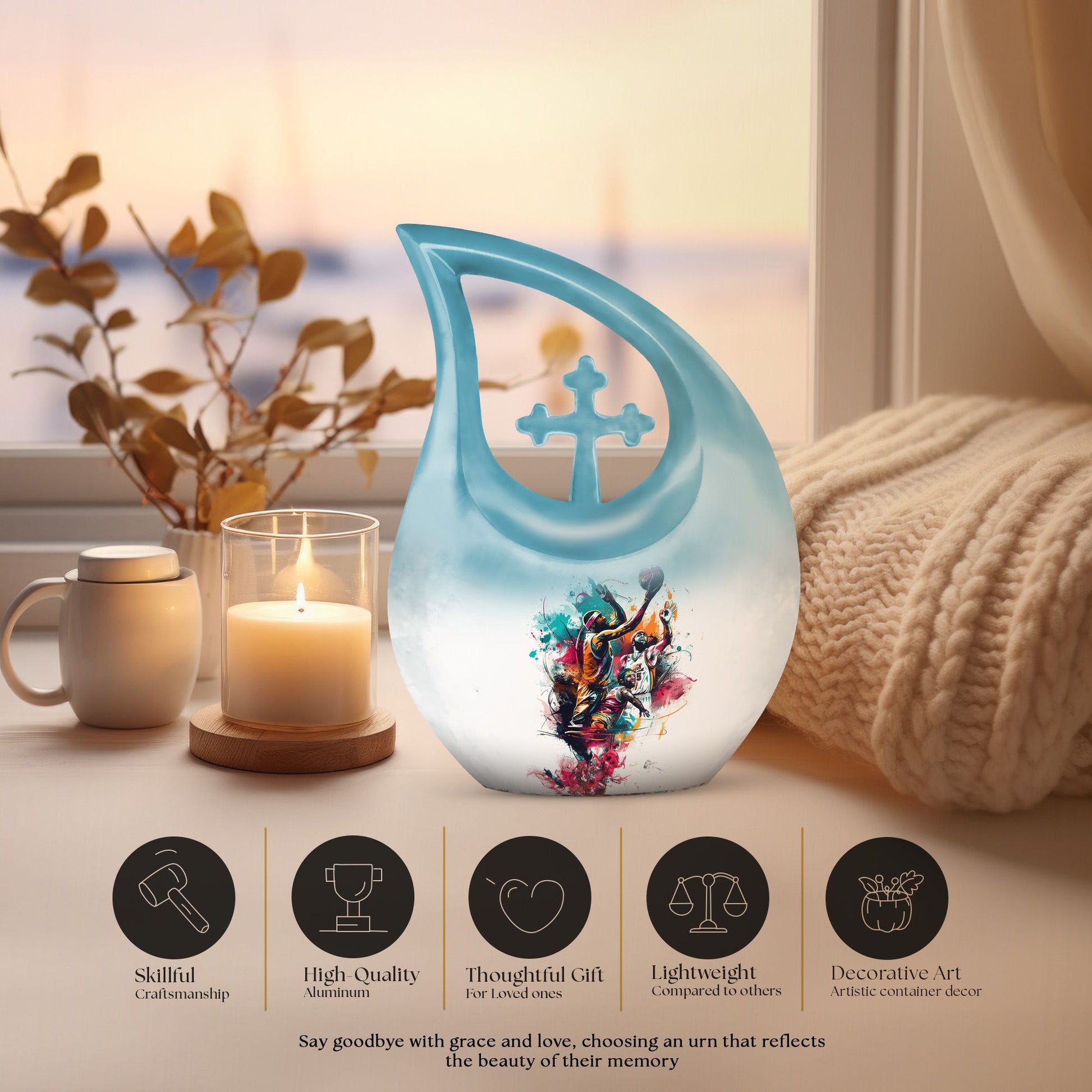 Basketball Urns For Ashes - Cremation Urns For Adult Ashes Small