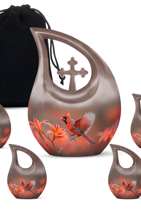Cardinal Bird Urns For Ashes - Cremation Urns Adult Women