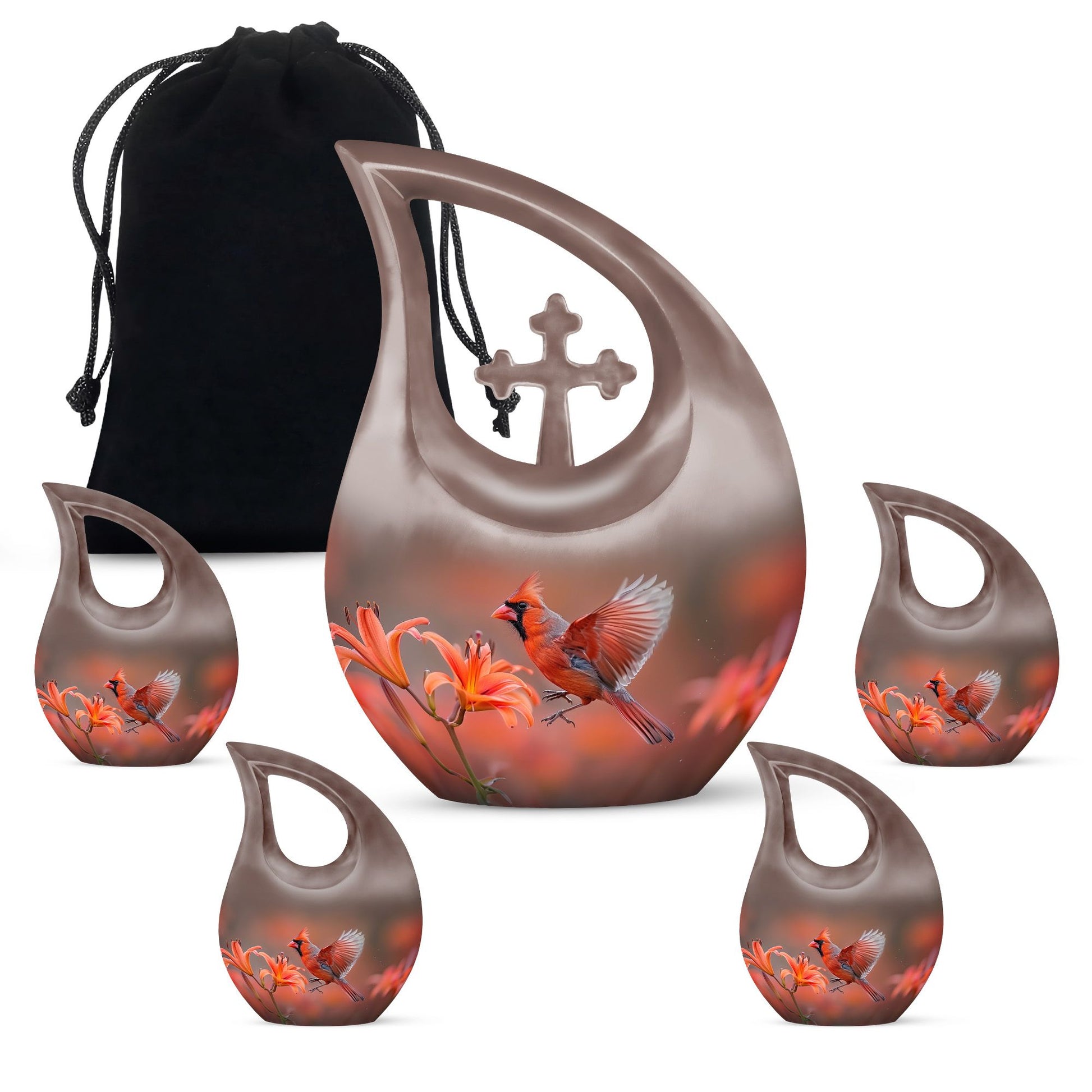Cardinal Bird Urns For Ashes - Cremation Urns Adult Women