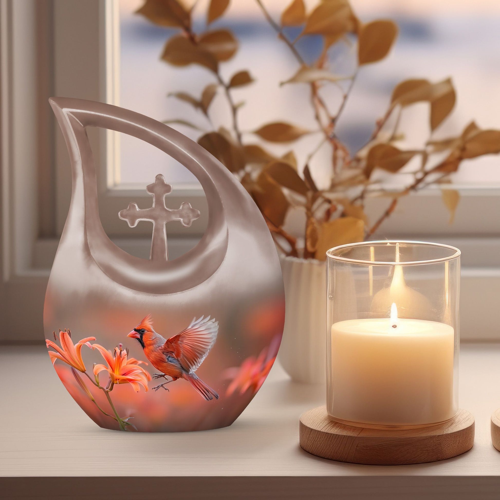 Cardinal Bird Urns For Ashes - Cremation Urns Adult Women