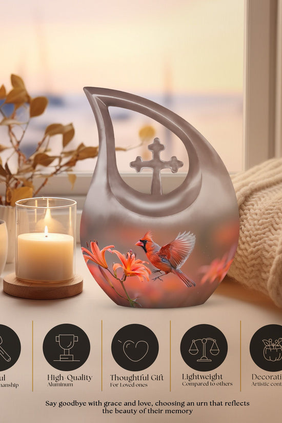 Cardinal Bird Urns For Ashes - Cremation Urns Adult Women