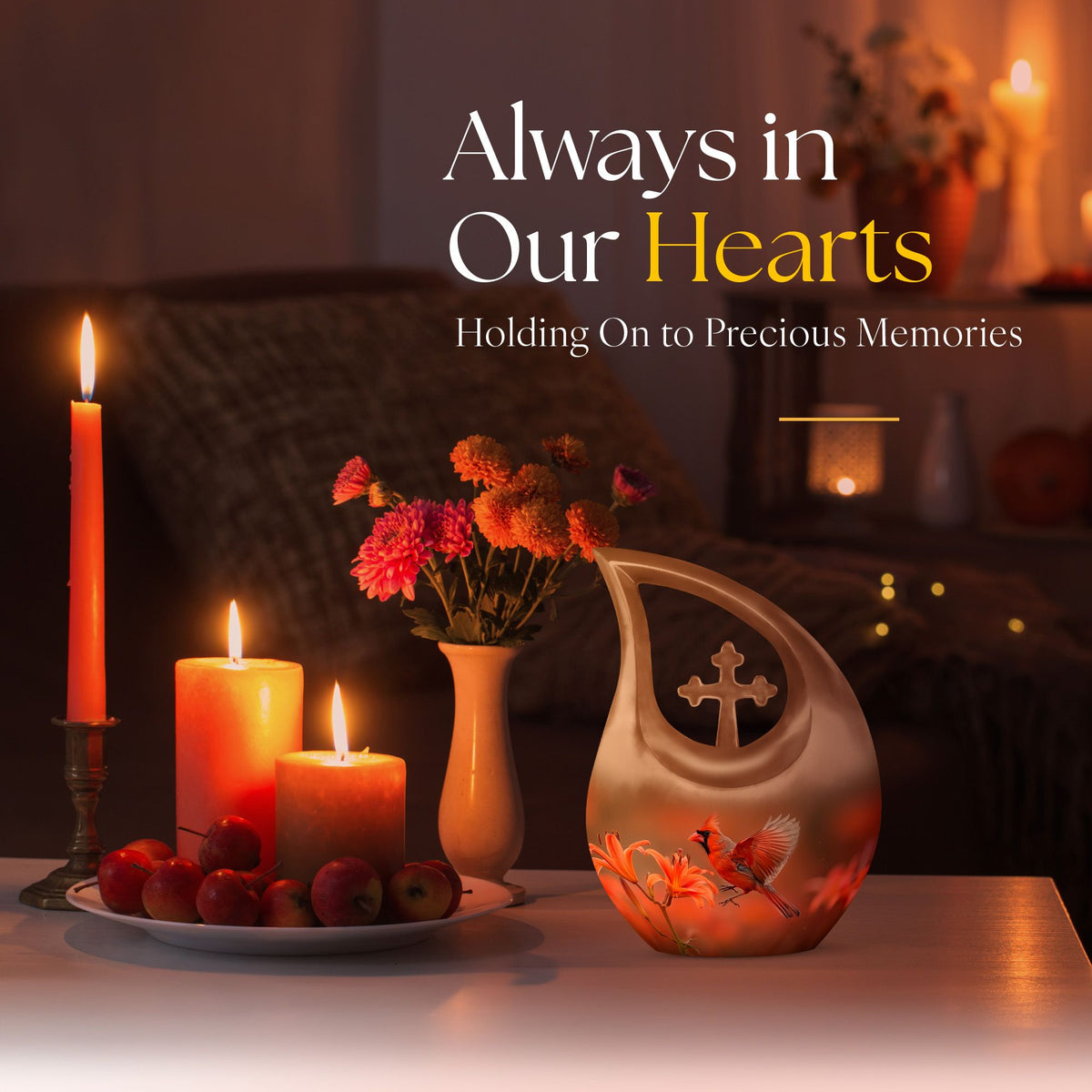 Cardinal Bird Urns For Ashes - Cremation Urns Adult Women