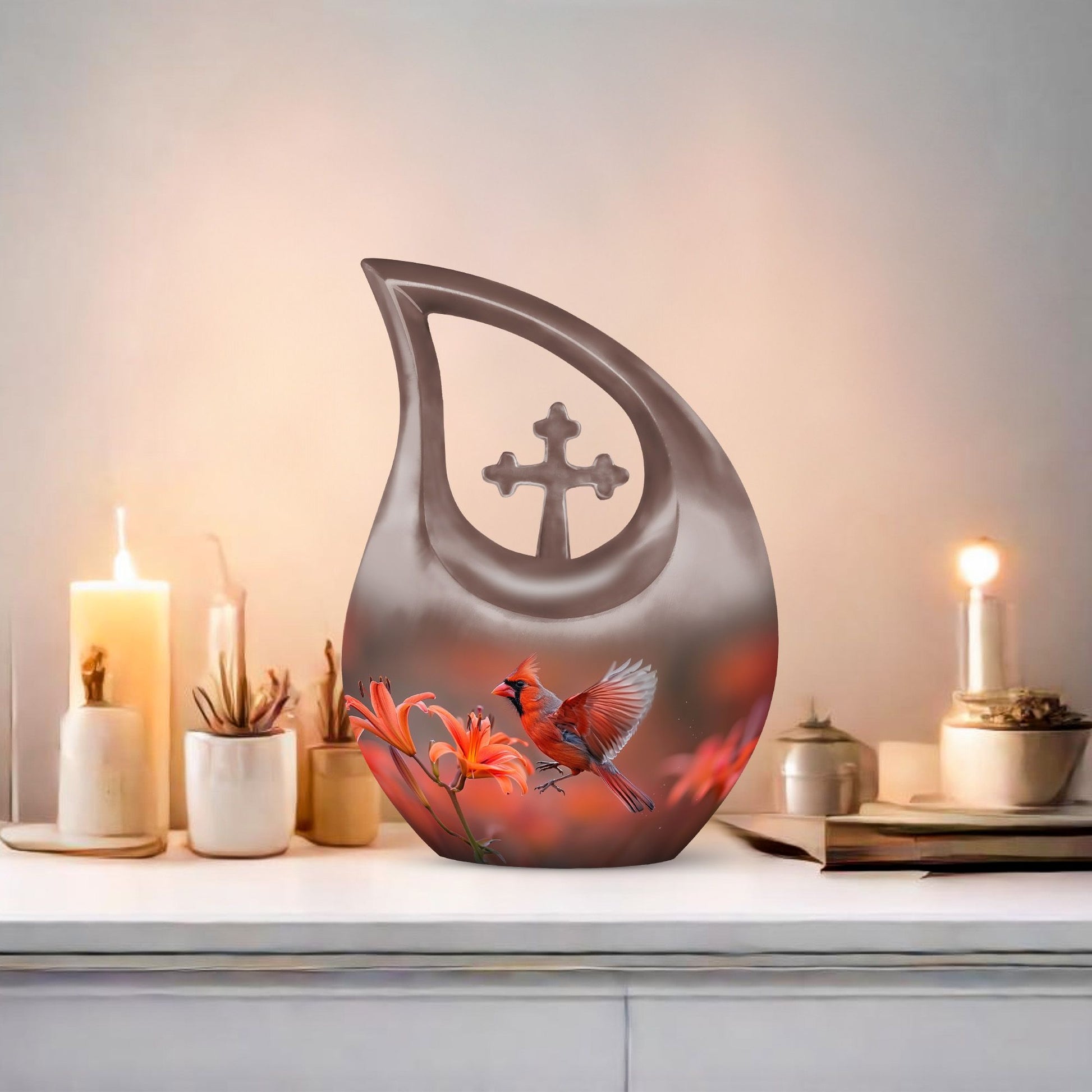 Cardinal Bird Urns For Ashes - Cremation Urns Adult Women