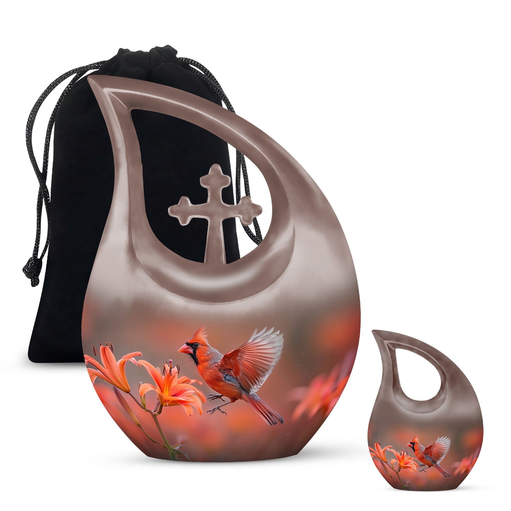 Cardinal Bird Urns For Ashes - Cremation Urns Adult Women