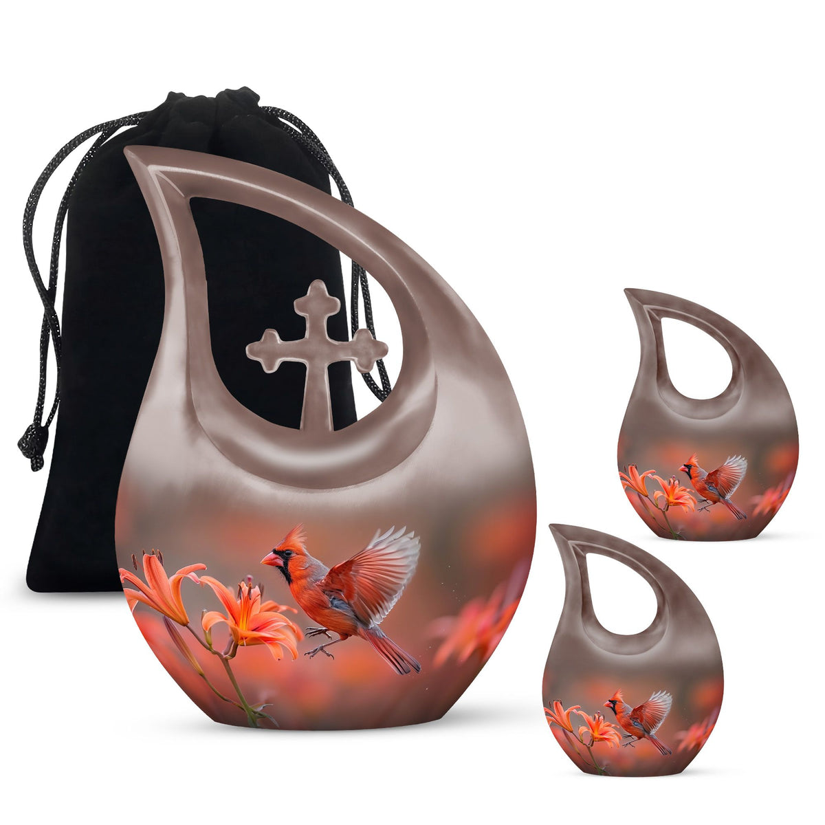 Cardinal Bird Urns For Ashes - Cremation Urns Adult Women