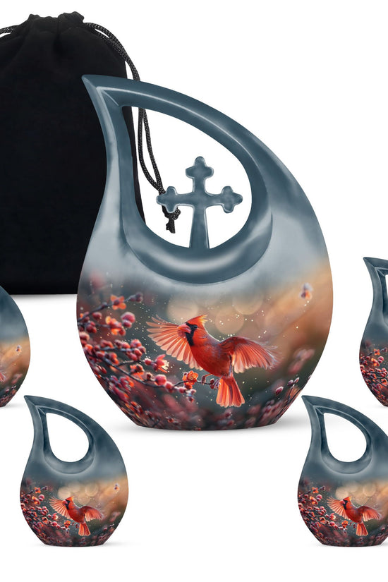 Cardinal Bird Urns For Ashes - Cremation Keepsakes Ashes