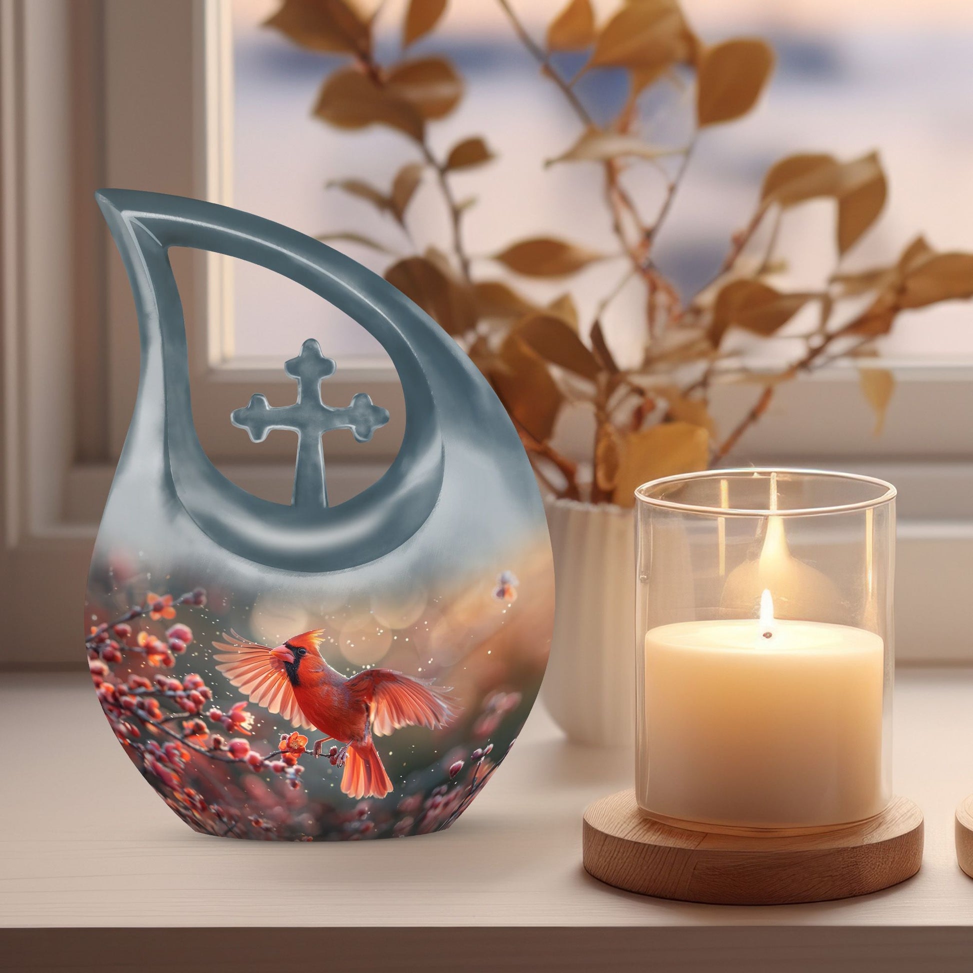 Cardinal Bird Urns For Ashes - Cremation Keepsakes Ashes