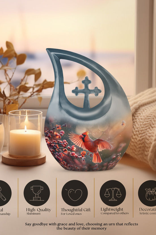 Cardinal Bird Urns For Ashes - Cremation Keepsakes Ashes
