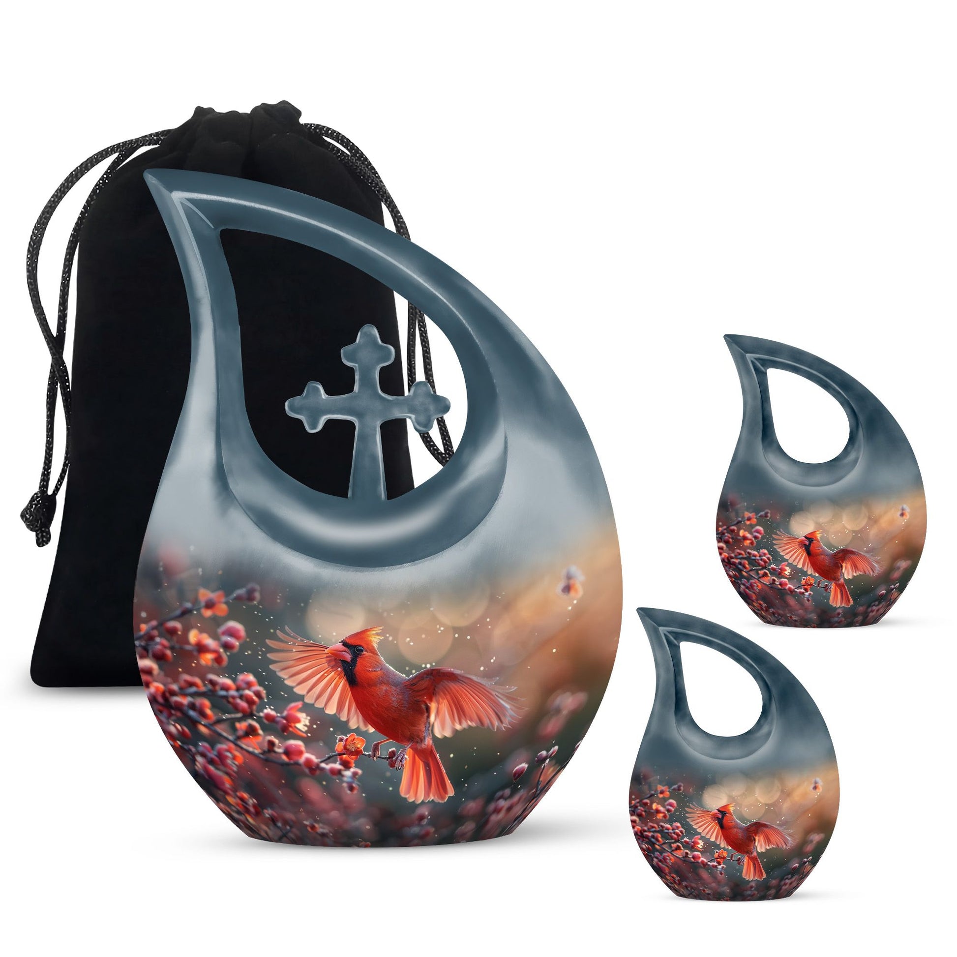 Cardinal Bird Urns For Ashes - Cremation Keepsakes Ashes