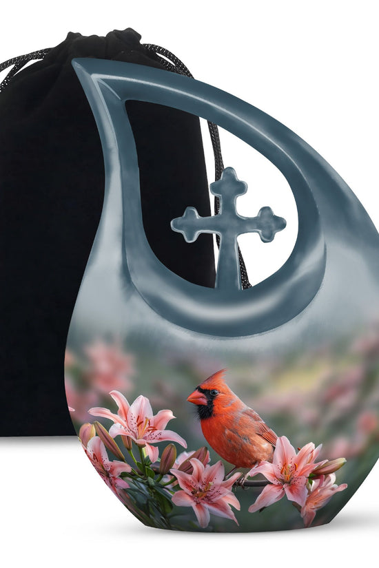 Cardinal Bird Urns For Ashes - Human Cremation Urns Adult