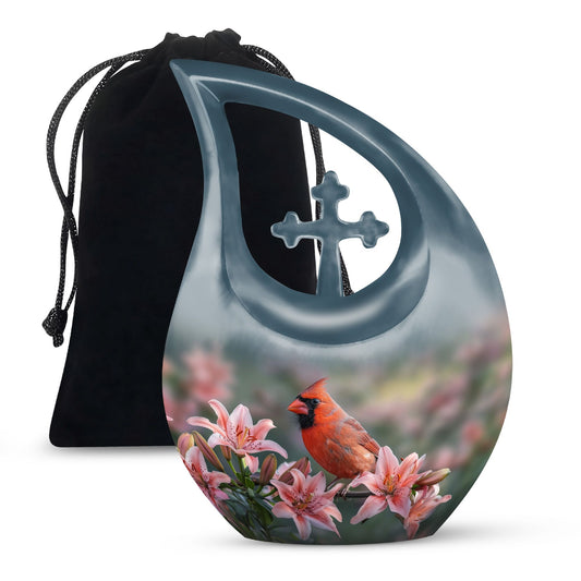 Cardinal Bird Urns For Ashes - Human Cremation Urns Adult