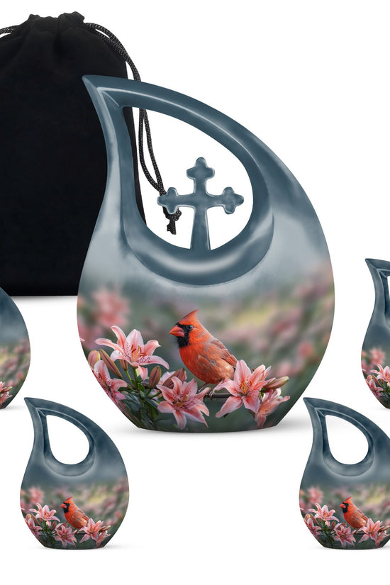 Cardinal Bird Urns For Ashes - Human Cremation Urns Adult