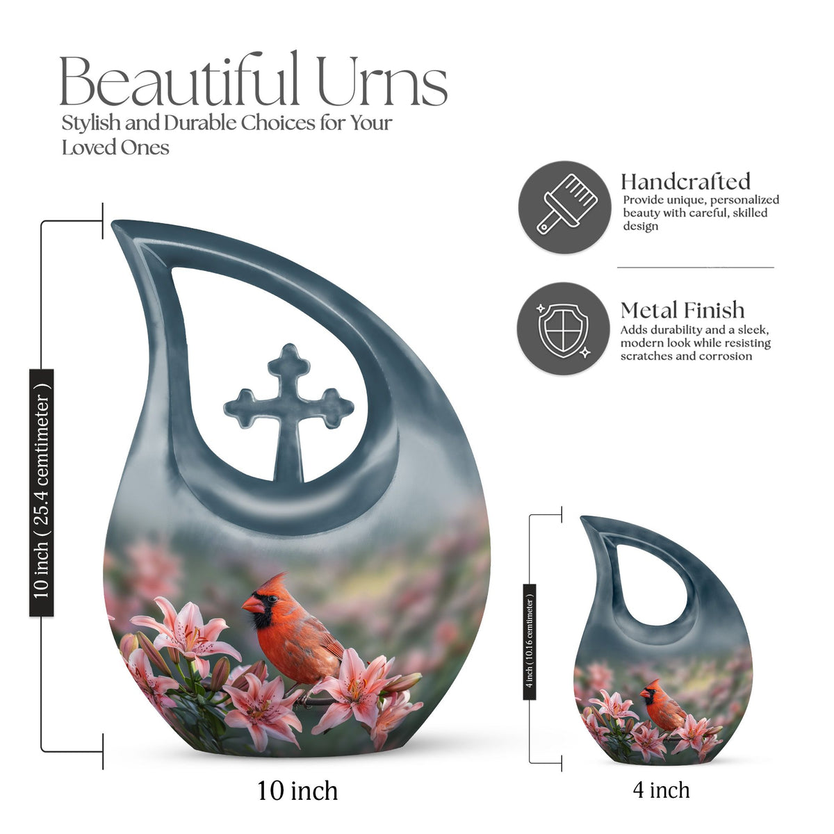 Cardinal Bird Urns For Ashes - Human Cremation Urns Adult