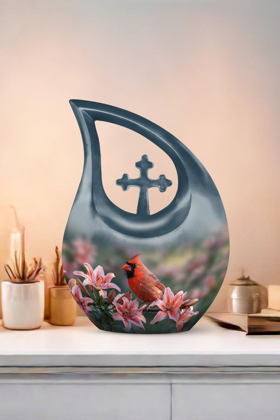 Cardinal Bird Urns For Ashes - Human Cremation Urns Adult