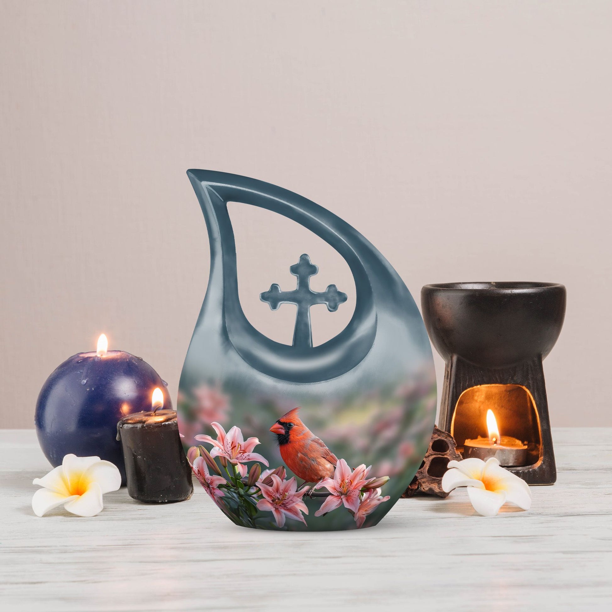 Cardinal Bird Urns For Ashes - Human Cremation Urns Adult