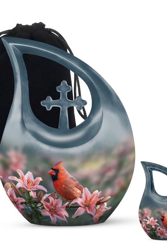 Cardinal Bird Urns For Ashes - Human Cremation Urns Adult