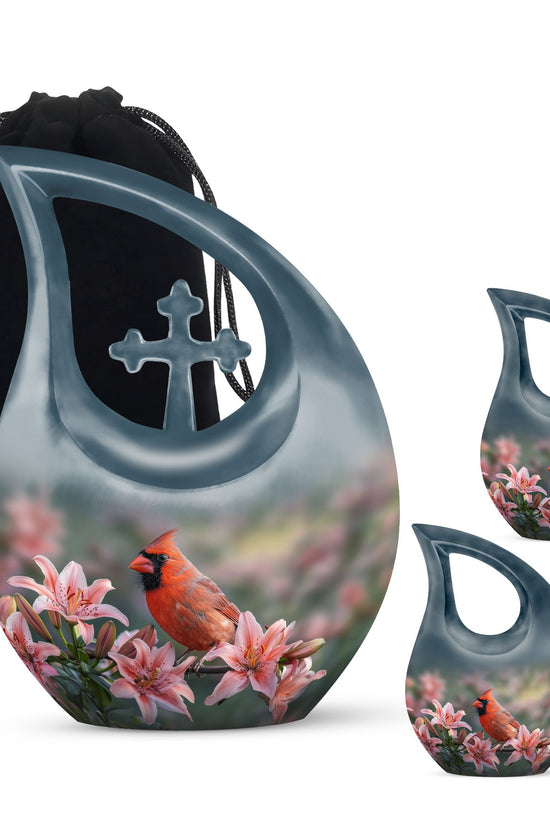 Cardinal Bird Urns For Ashes - Human Cremation Urns Adult