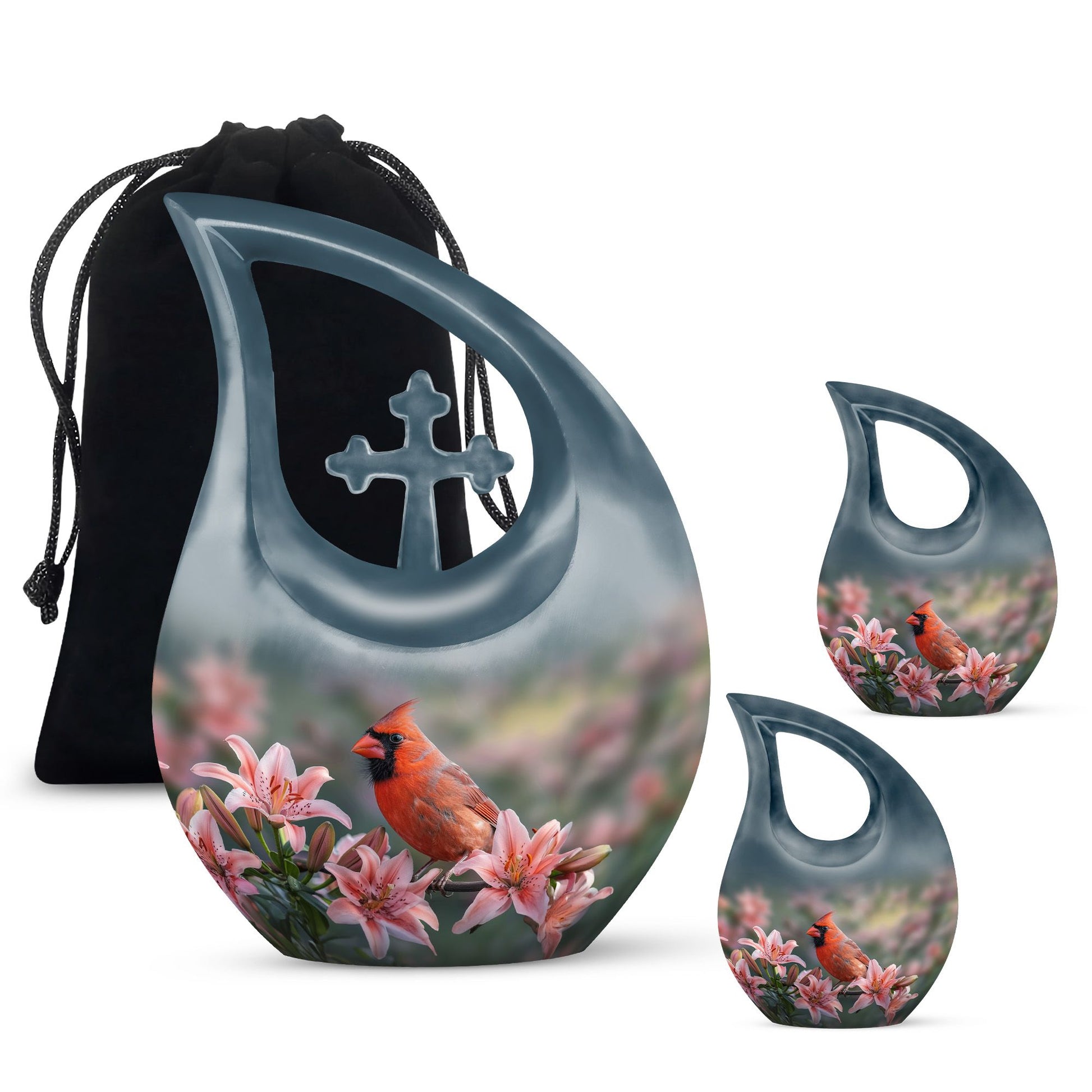 Cardinal Bird Urns For Ashes - Human Cremation Urns Adult