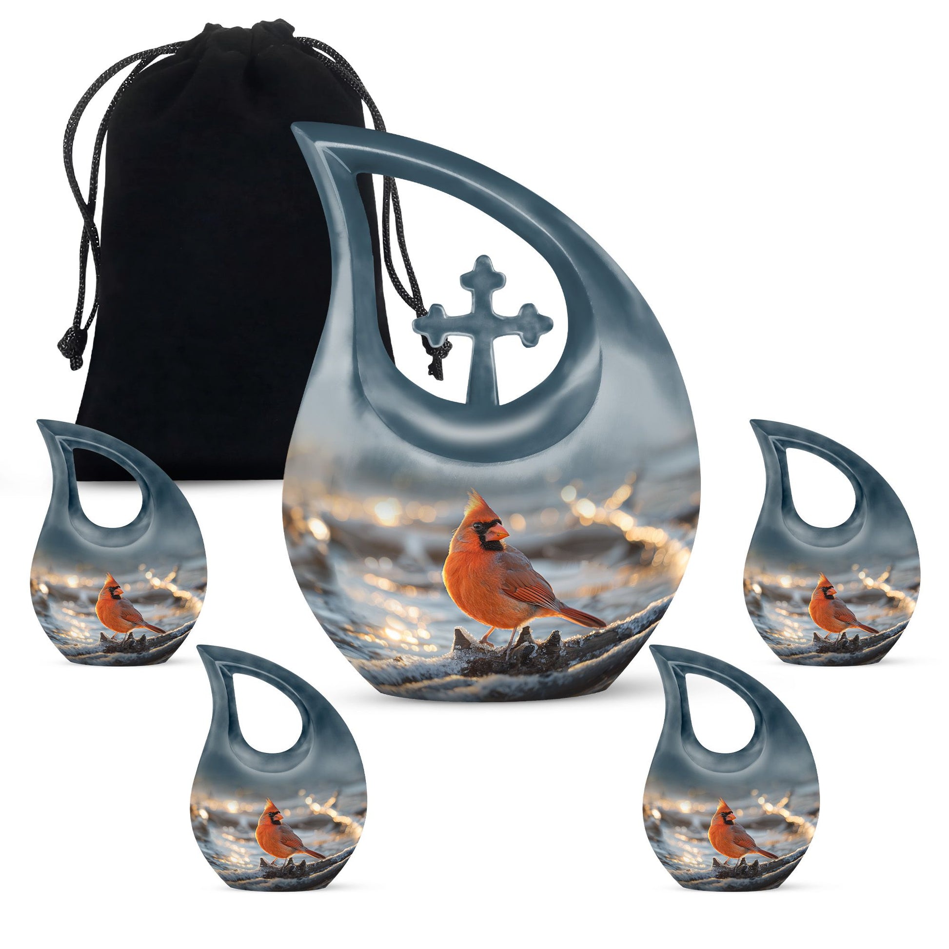 Cardinal Bird Urns For Ashes - Cremation Urns Adults